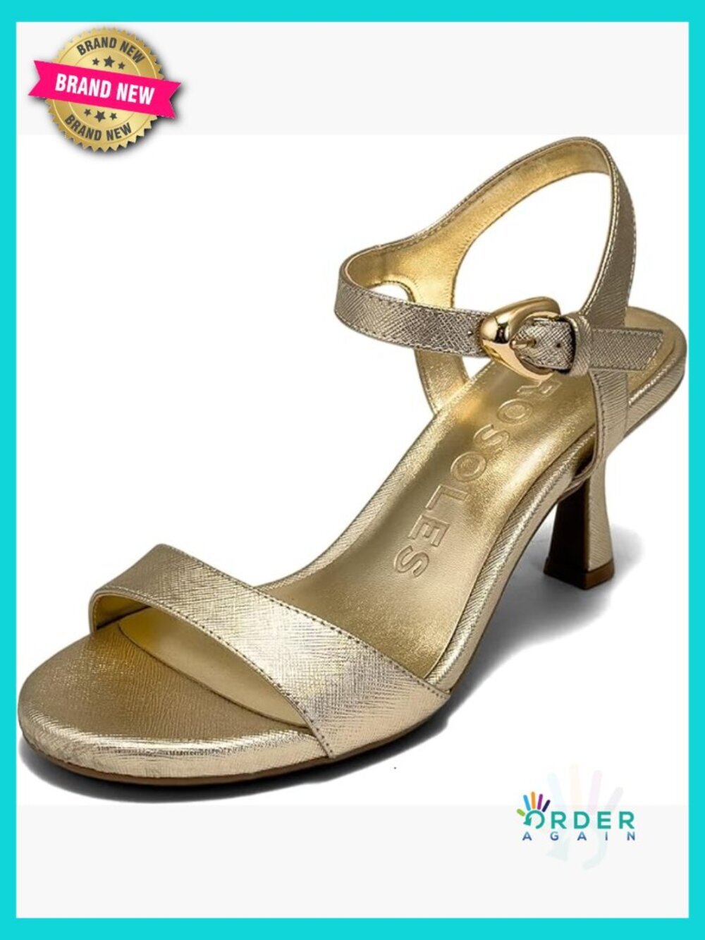 Heeled Sandals Faux Leather Spool Heels Comfortable Night Out Shoes
